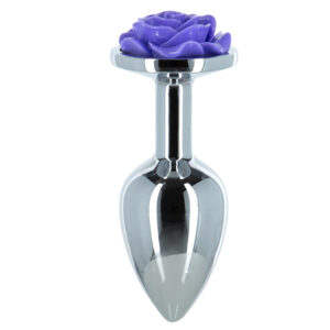 Plug anale con finitura metallica Purple Rose